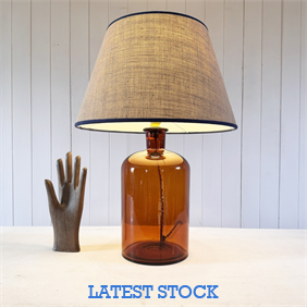 Burnt Orange Bottle Lamp