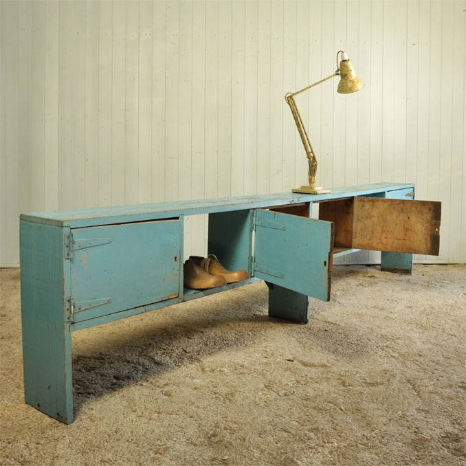 Vintage industrial deals console table