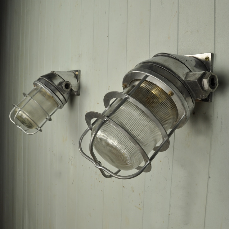 45 Degree Russian Naval Lights - Vintage Industrial Lighting - Original ...