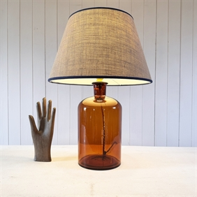 Burnt Orange Bottle Lamp