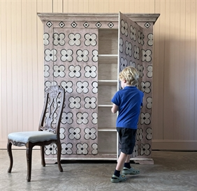 Hand Painted Italian Cupboard