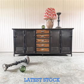 1930's Steel Industrial Sideboard