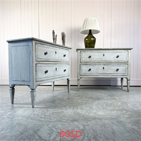 Pair of Painted Italian Chest of Drawers