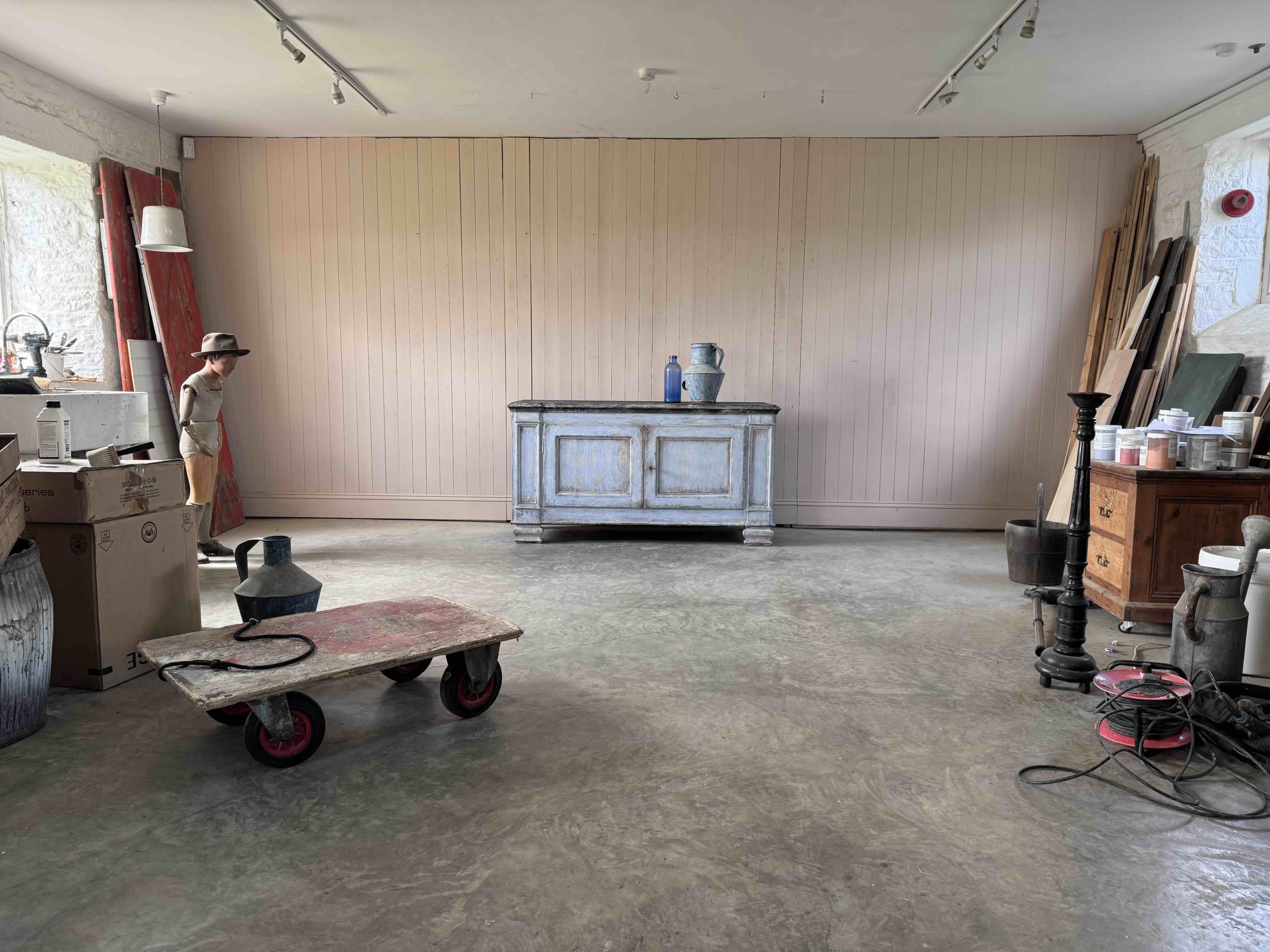 19th Century Italian Painted Blue Sideboard - Image 11