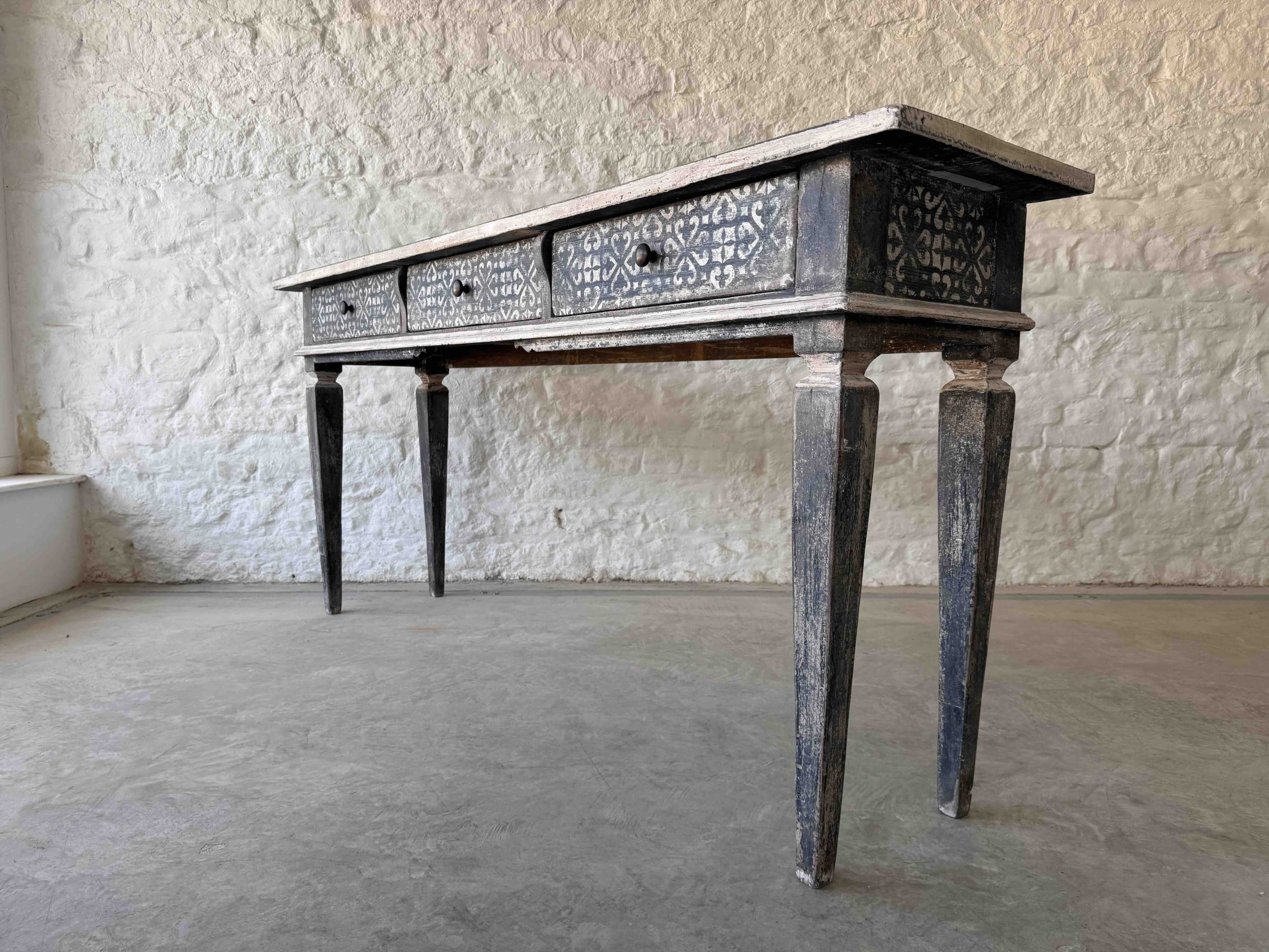 Antique Italian Hand-Painted Console Table - Image 6
